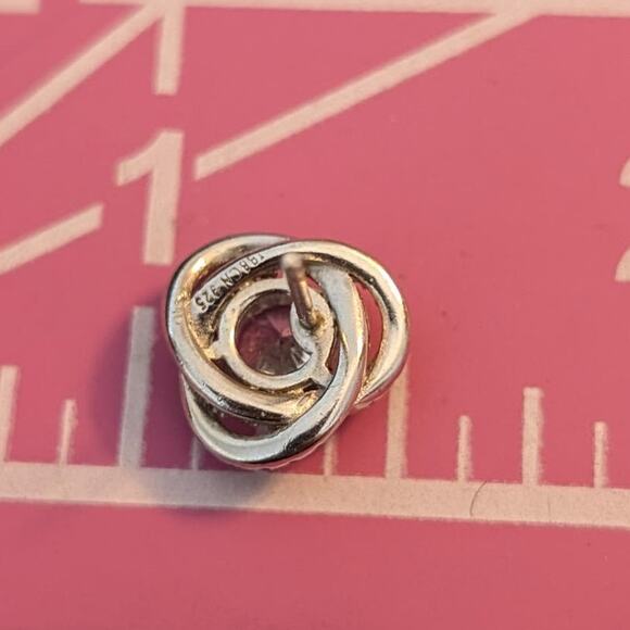 Marked IBB CH 925 Sterling CZ Swirl Post Earrings - Picture 5 of 8